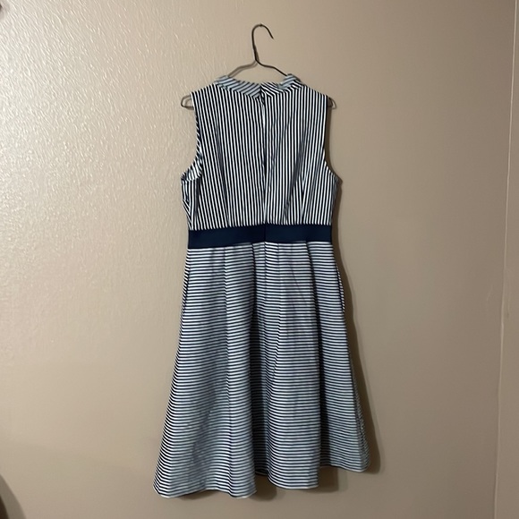 Navy and white striped Eva Mendes dress - Picture 3 of 3